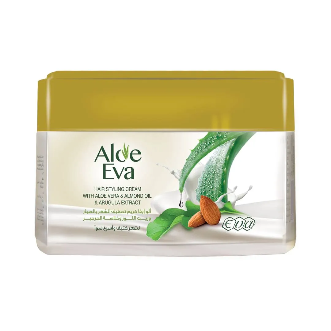 Aloe Eva | Hair Styling Cream with Aloe Vera & Almond Oil & Arugula Extract  | 45gm - Chefaa