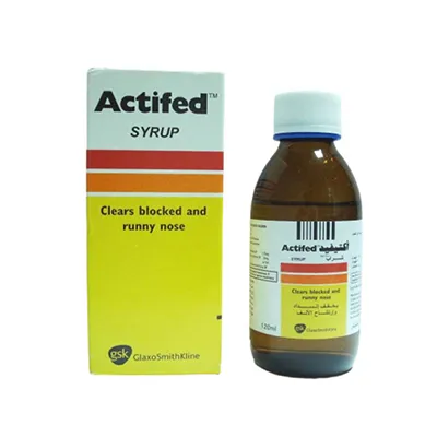 Actifed Syrup For Cold And Nasal Congestion 120 Ml Chefaa