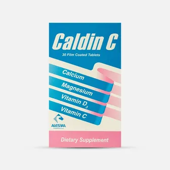كالدين سى اقراص كالسيوم وفيتامين د caldin c | ٣٠ قرص