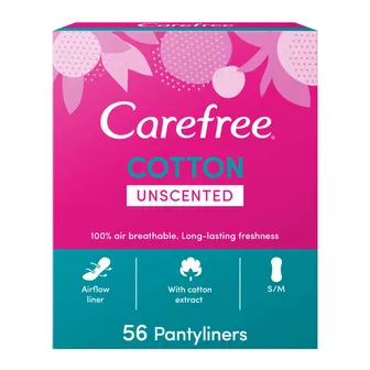 Carefree | Pads Cotton Extract Panty Liner | 56 Pcs