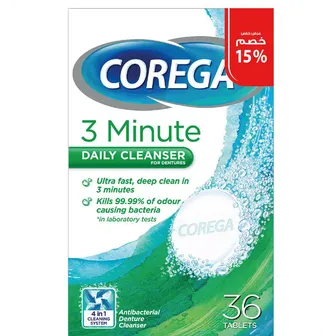 Corega | 3 Minutes Denture Cleanser Tablets