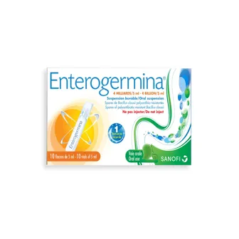 امبولات انتروجرمينا للكبار والاطفال بروبيوتيك للقولون 4 مليار/5 مل enterogermina susp | ١٠ امبول