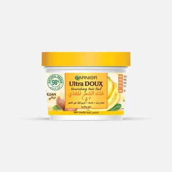 غارنييه | كريم مغذي للشعر بالموز الترا دوكس 3 في 1 للشعر الجاف | 390مل