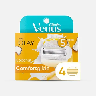 شفرات حلاقة جيليت فينوس الصفراء أولاي كومفورت | 4 قطع