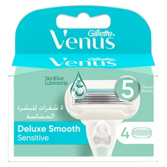 جيليت | شفرات حلاقه فينوس للبشره الحساسه | 4 قطع