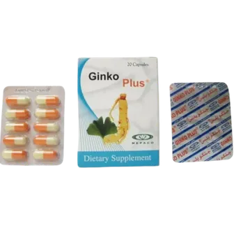 جنكو بلس دواء للرجال والنساء لتنشيط الدورة الدموية 50مج | 20 كبسول