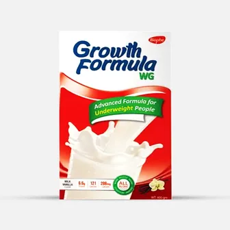 جروث فورميلا دبليو جى لزيادة الوزن وعلاج النحافة - فانيليا | 400 جم