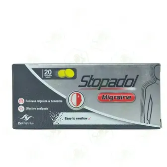 ستوبادول مايجرين 20قرص . STOPADOL MIGRAINE  20TAB